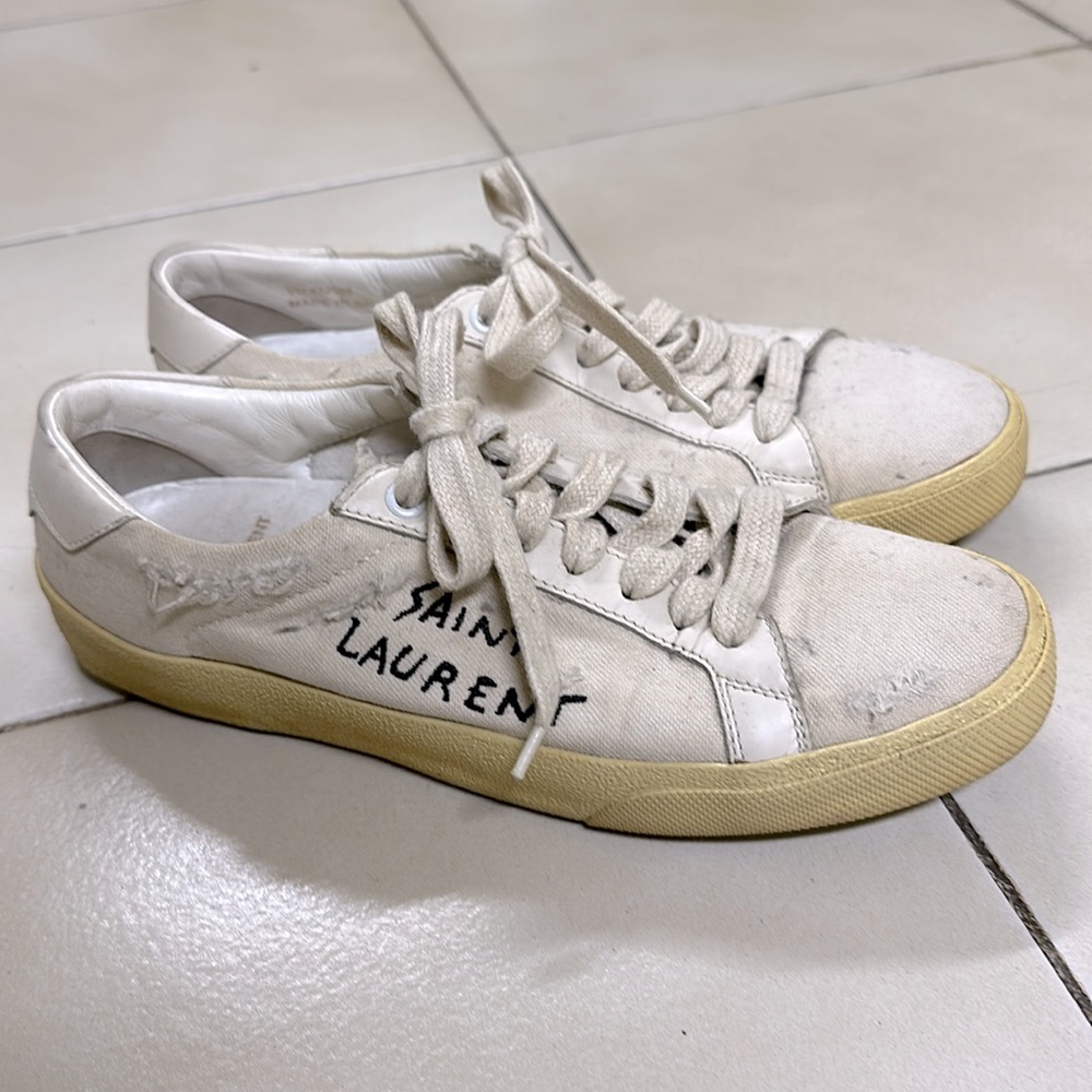 Saint Laurent Women's distressed sneakers